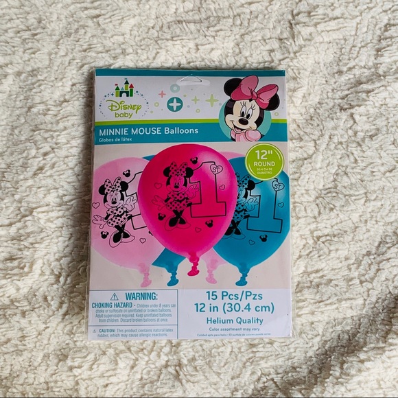 Disney Other - Minnie Mouse 1st birthday Balloon set 15 piece NIB